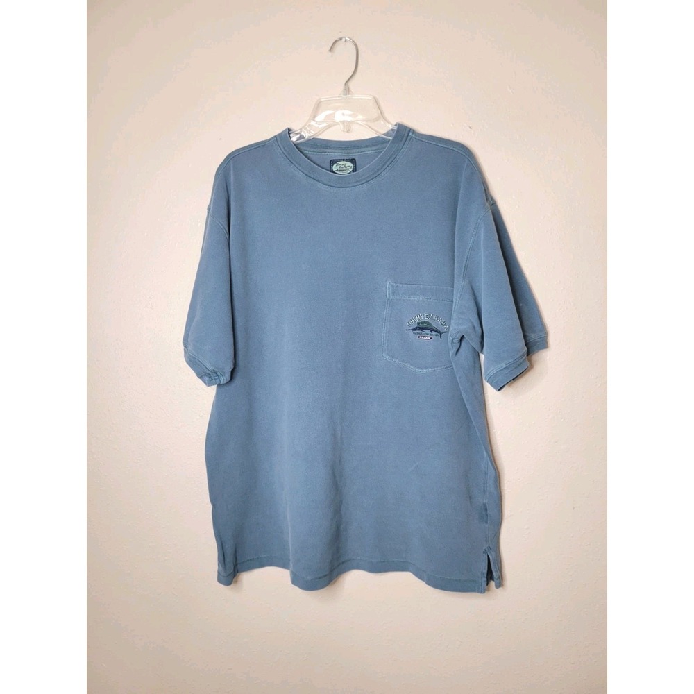 Tommy Bahama Men's Pullover Crew‎ Neck Shirt Short Sleeves Casual Blue Sz L